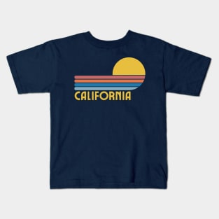 California Vintage 70s Retro Throwback Design Kids T-Shirt